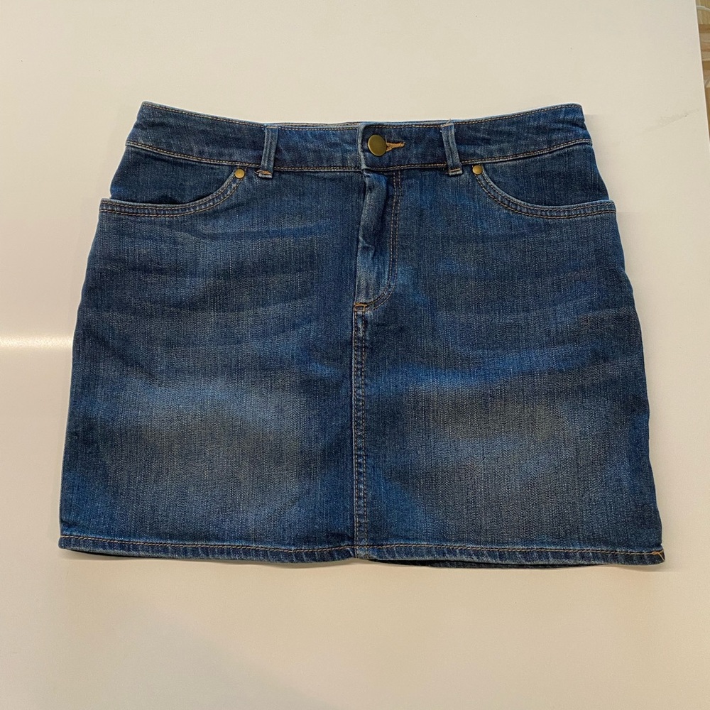 Denim mini skirt